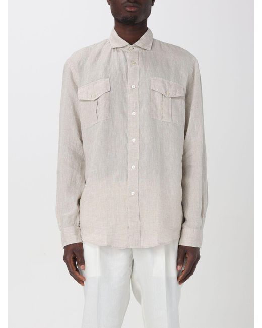 Camicia in lino di Brian Dales in White da Uomo