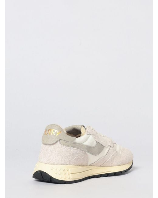 Autry White Reelwind Suede And Nylon Sneakers for men