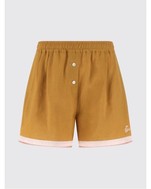 Marni Natural Linen Blend Shorts