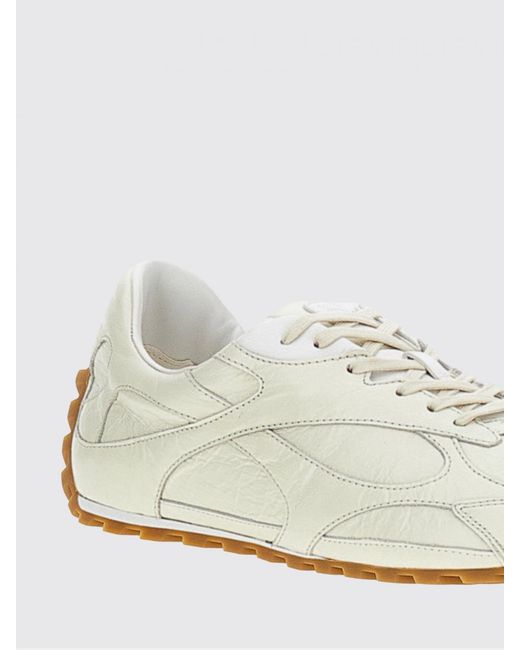 Bottega Veneta White Orbit Flash Leather Sneakers for men
