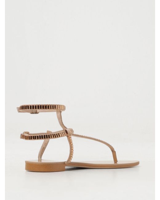 Twin Set Natural Flat Sandals