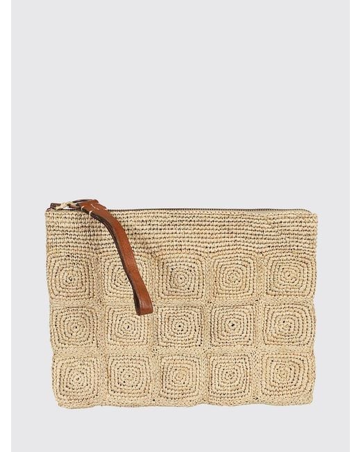 IBELIV Natural Tanala Crochet Raffia Clutch