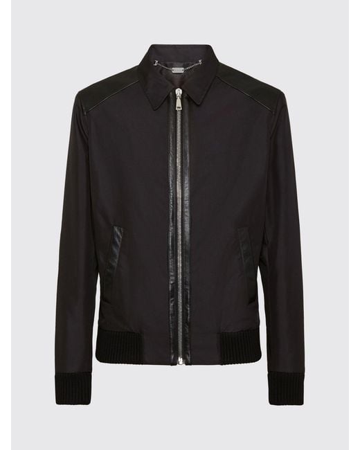 Billionaire Black Silk And Wool Blend Shirt Jacket for men