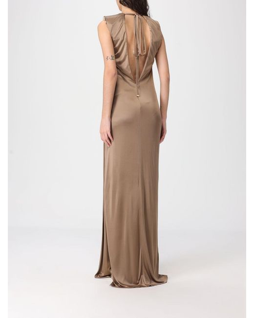 Elisabetta Franchi Natural Long Jersey Dress