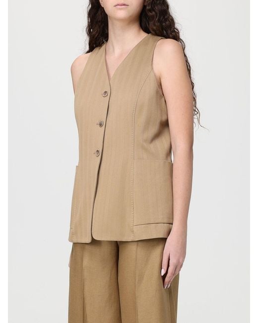 Max Mara Natural Single-Breasted Vest