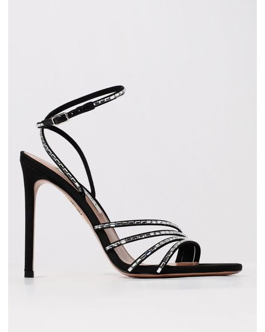 Aquazzura Black Heeled Sandals