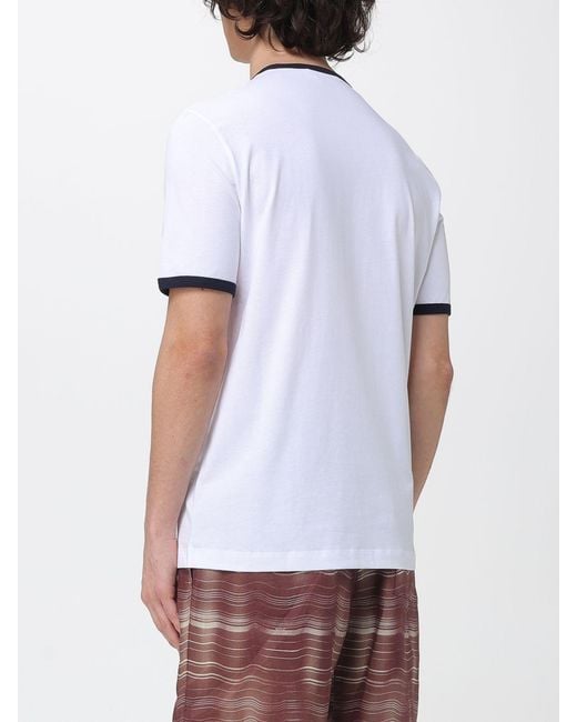 Marni White Cotton T-Shirt With Logo for men