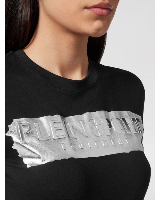 Philipp Plein Black Cotton T-Shirts With Logo