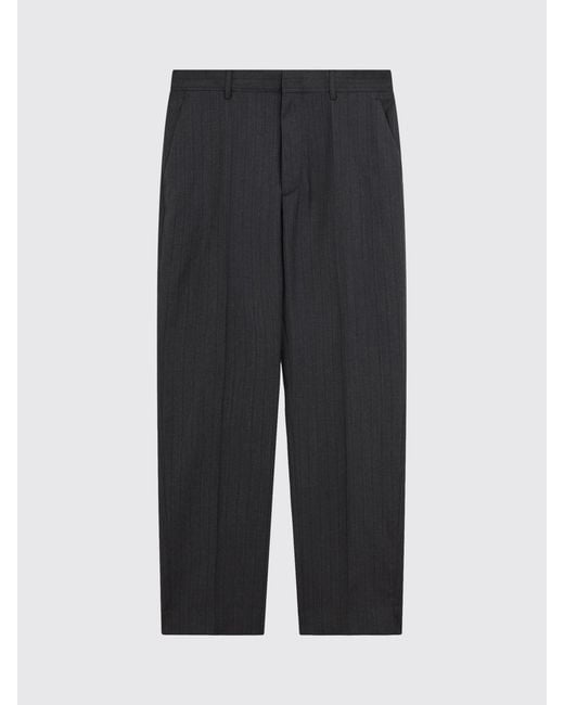 MM6 by Maison Margiela Black Virgin Wool And Cotton Tailored Trousers for men