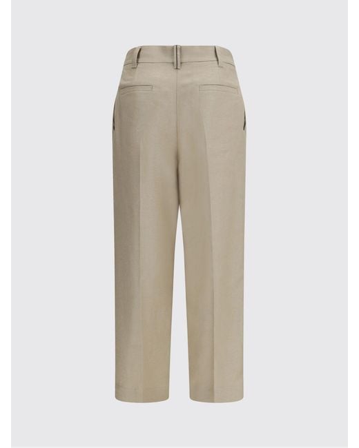 Brunello Cucinelli Natural Linen Palazzo Trousers