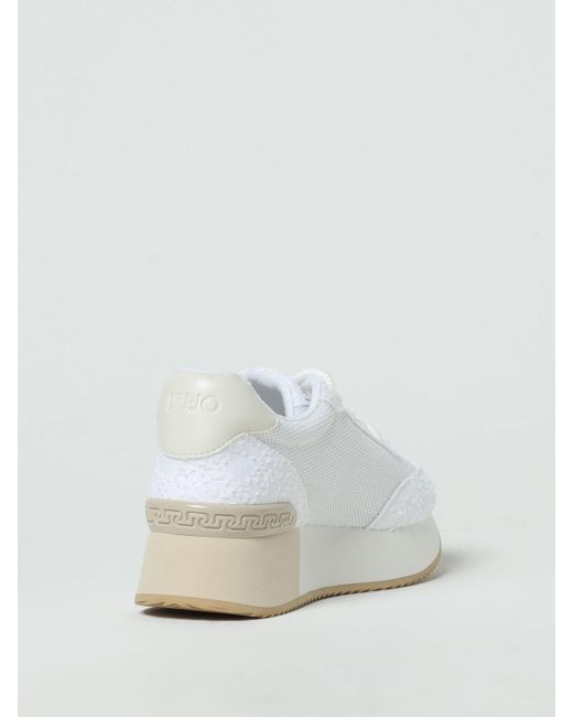 Sneakers in mesh e cotone used di Liu Jo in White