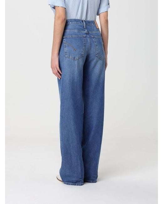 Dondup Blue Straight Denim Jeans