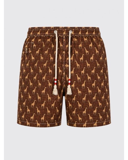 Mc2 Saint Barth Orange Shorts for men