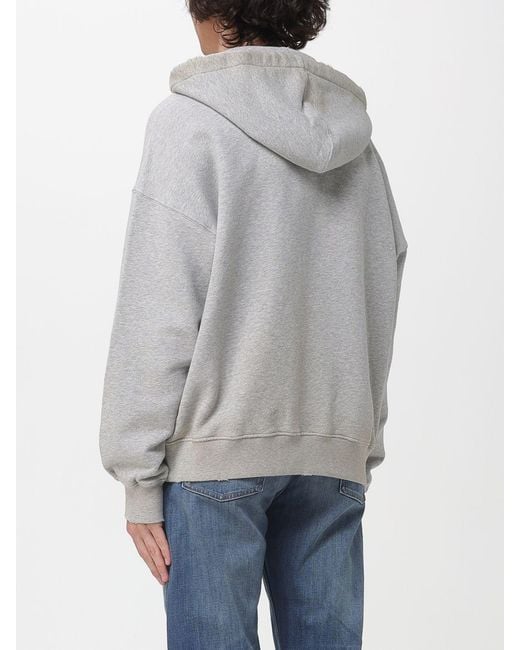 Golden Goose Deluxe Brand Gray Cotton Hooded Sweatshirt for men
