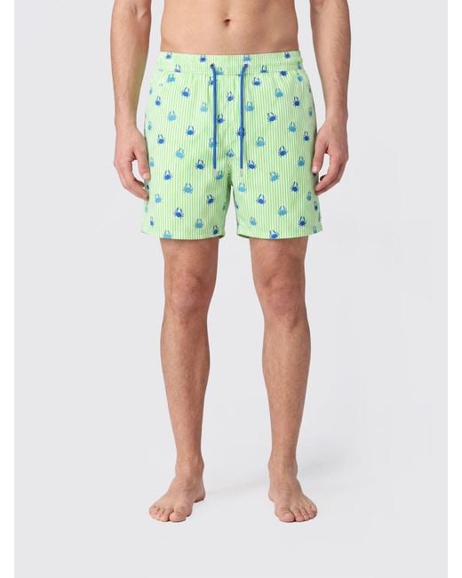 Mc2 Saint Barth Green Printed Swimsuit for men