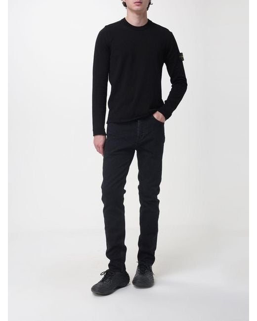 Stone Island Black Stretch Denim Slim Fit Jeans for men
