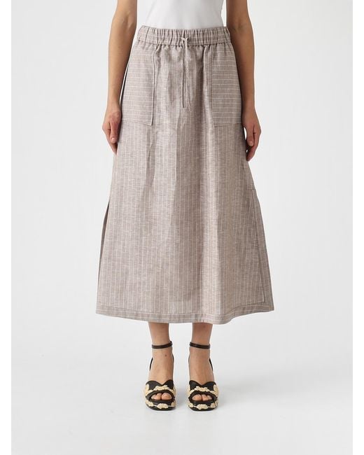 Max Mara Natural Midi Skirt
