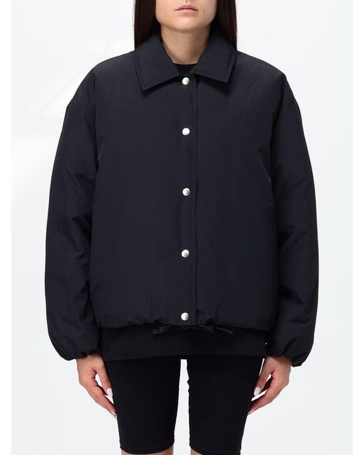 Jil Sander Blue Cropped Padded Shirt Jacket