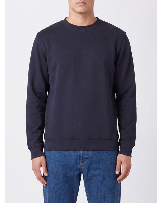 Dondup Blue Cotton Crewneck Jumper With Contrast Logo for men