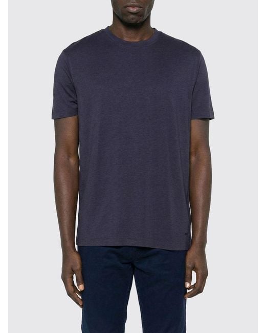 Tom Ford Blue Basic Cotton Blend T-Shirt for men