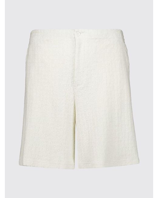 Off-White c/o Virgil Abloh White High-Waisted Cotton Chino Shorts With Jacquard Logo for men