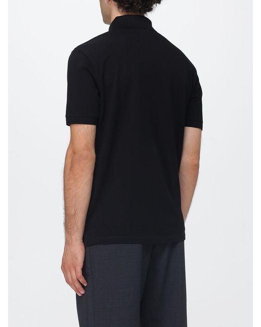 Emporio Armani Black Cotton Polo Shirt for men