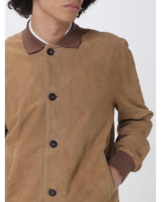 Corneliani Blue Suede Lambskin Shirt Jacket for men