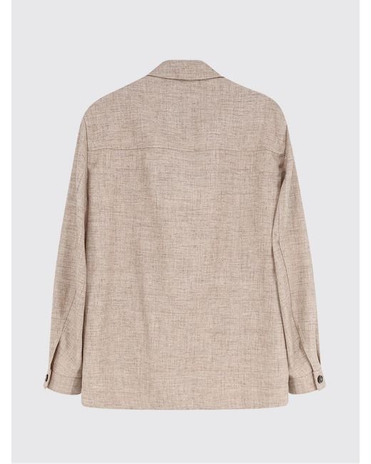 Boss Natural Virgin Wool Blend Overshirt for men