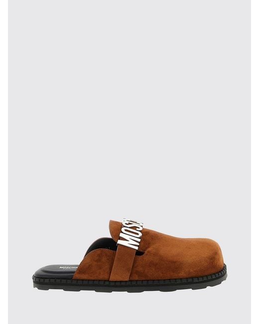 Moschino Couture Brown Suede Mules