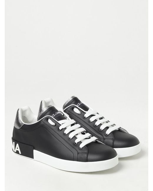 Dolce & Gabbana Black Dolce &Amp Gabbana Leather Sneakers for men