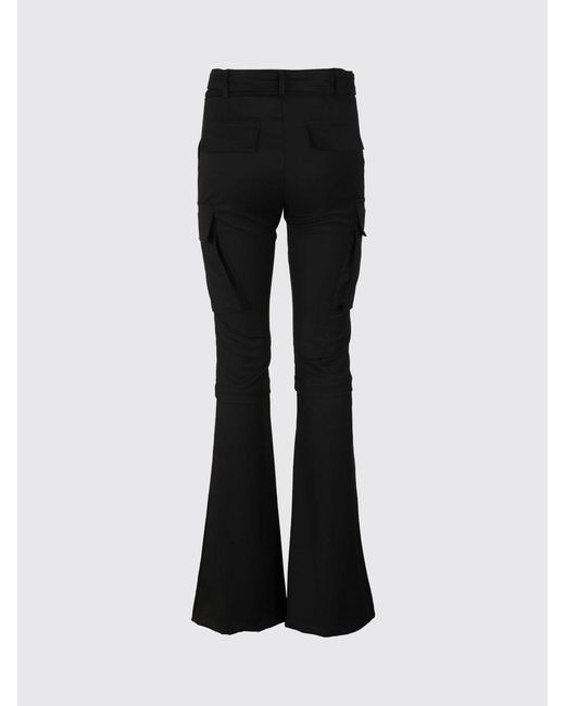 ANDREADAMO Black Flared Cargo Trousers
