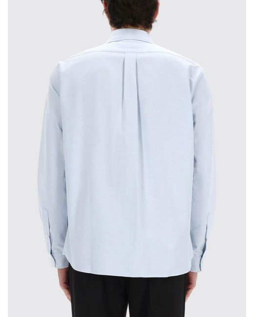 KENZO White Classic Cotton Shirt With Boke Flower for men