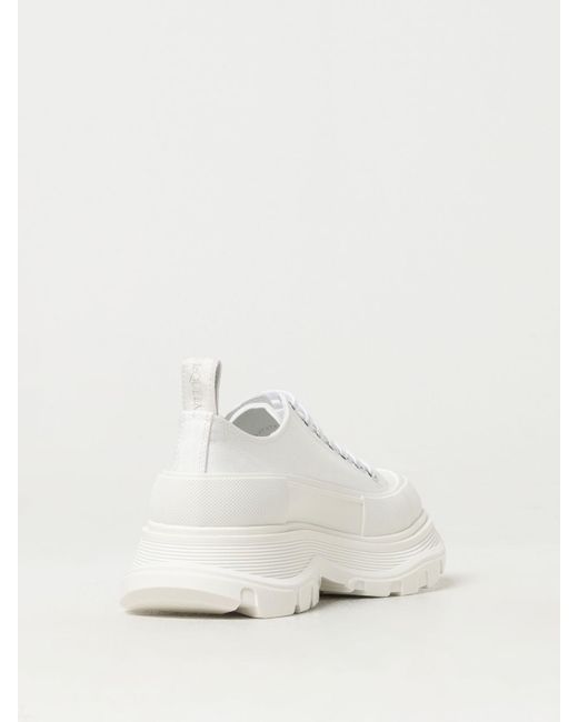 Alexander McQueen Natural Tread Slick Sneakers In Canvas And Rubber