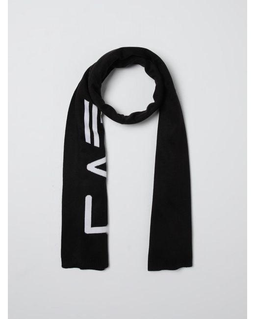 EA7 Black Scarf for men