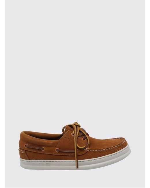 Camper Brown Runner Nubuck Boat Loafers for men