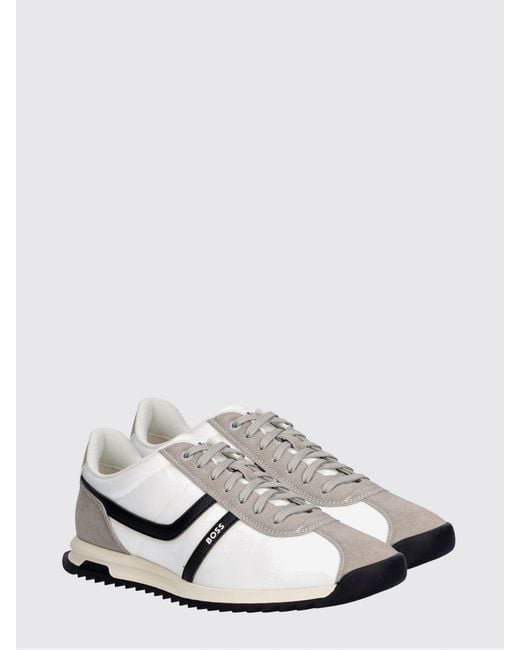 Boss White Zayn Nylon And Polyester Sneakers for men