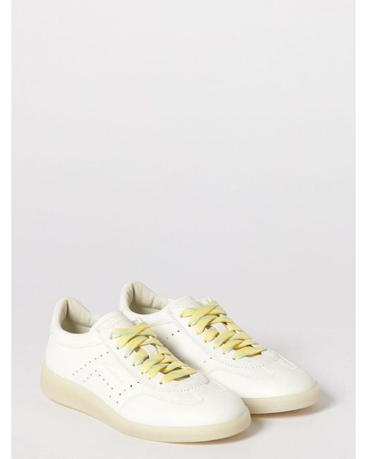 Santoni Natural Oly Pulse Leather Sneakers