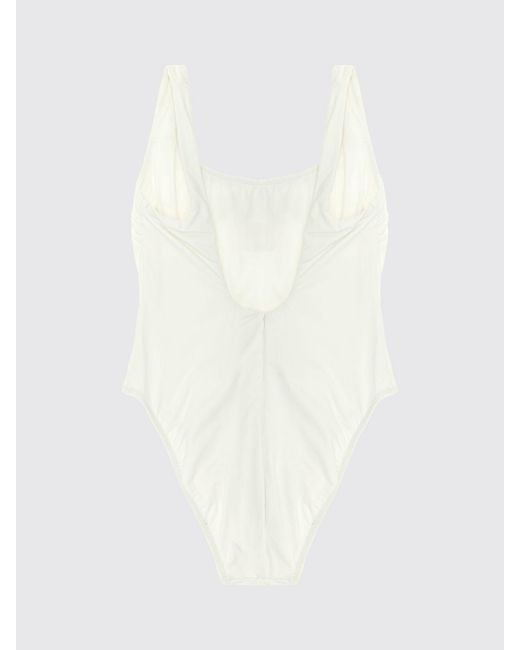 Polo Ralph Lauren White Recycled Polyester One-Piece Swimsuit