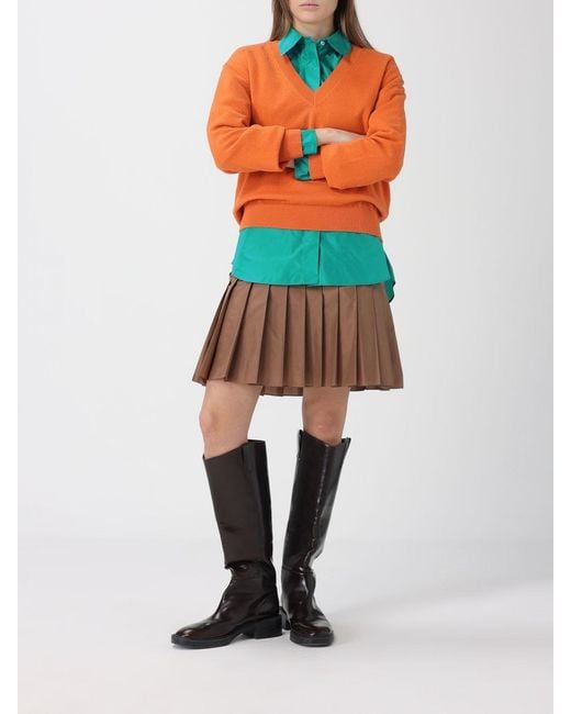 Fendi Orange Basic Cashmere Pullover