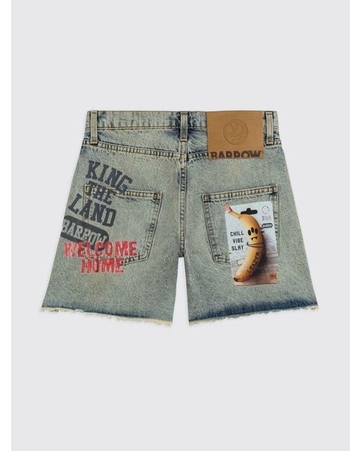Barrow Blue Shorts With Graphic Print