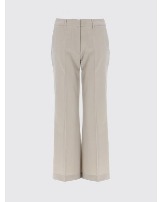 PT Torino Natural Flared Virgin Wool Trousers