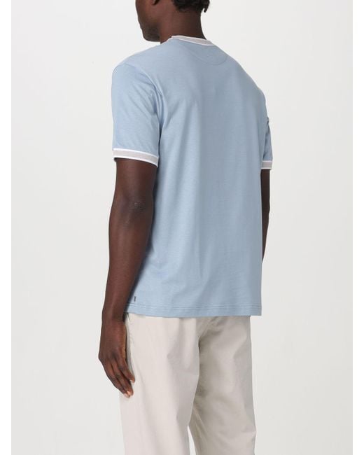 T-shirt basic di cotone di Eleventy in Blue da Uomo