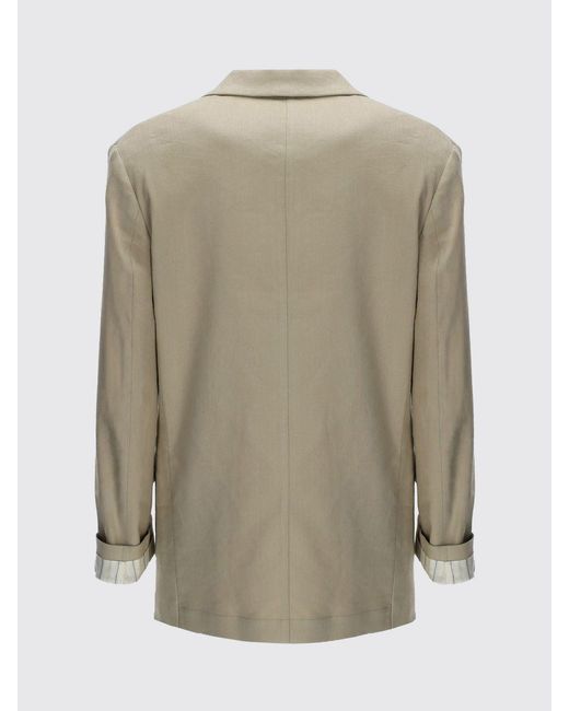 Alysi Natural Single-Breasted Viscose Blazer