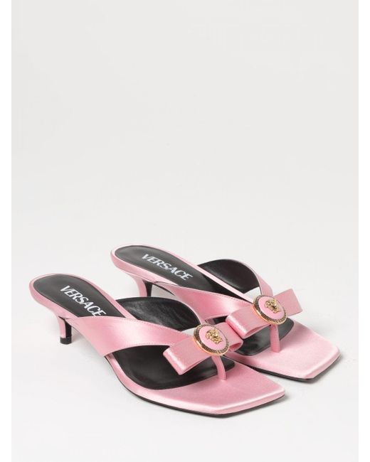 Versace Pink Heeled Sandals