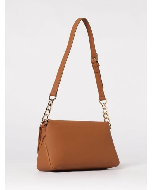 Love Moschino Brown Faux Leather Bag With Logo