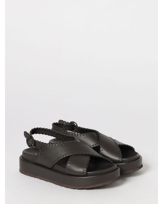 Paloma Barceló White Leather Sandals