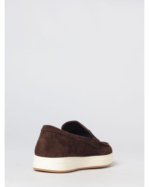Hogan Brown H-Tv Suede Loafers for men