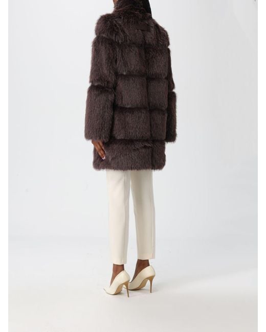 Patrizia Pepe Brown Mantel Damen