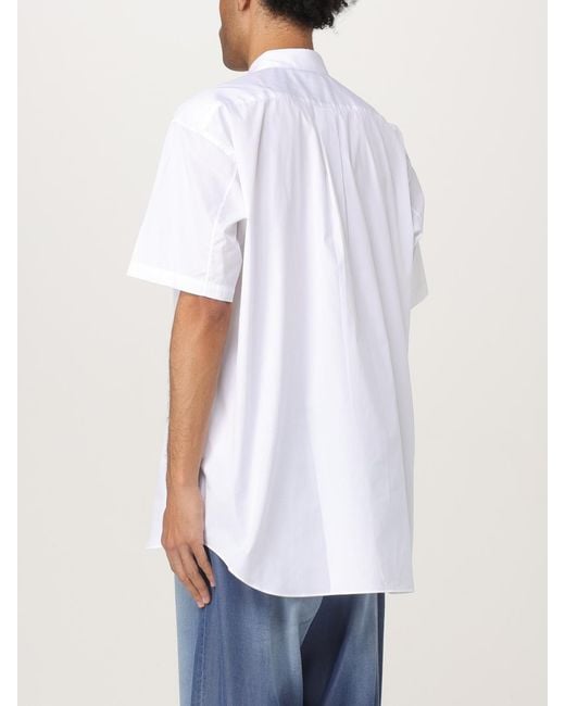 Comme des Garçons White Short Sleeve Shirt With Bear Graphic for men