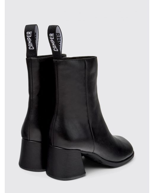 Camper Black Kora Leather Ankle Boots